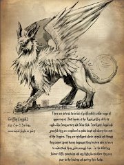 Monster - Griffin  Species:  Regal Griffin (more info)   The most recognised form of griffin, occurring on all of Tymaera's continents, including Caevalonia.