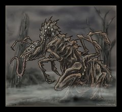 Less Daemon - Tharleseer  Species: Tharleseer (aka 'Gulper daemons').  Click for more info.  Class: Greater Daemon Appears in: 'The Unseen'  The tharleseer, better known as 'Gulper daemons' are a particularly vile species that inhabit certain regions of the Lower Planes where they prey upon any unfortunate being small enough to fit down their sizeable maw.