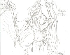 Blackjack Sketch by Drache  Artist:  Drache  Character:  Blackjack  I wouldn't want to be what his axe is about to land in :D