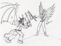 artby ryan1  Black vs Ryan's character Angel - by Ryan