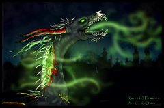 DAXRaven silverfyre  Raven: By Silverfyre for the February DragonArtExchange on Livejournal. I really love this: it's so creepy and the details are grand!