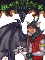 blackjack2  Artist:  Demondreamer  Character: Blackjack  About to invoke some blood magic, I believe. I love her pencil drawings! In return I drew her Kareena hyena character - you can see that over on my NecroDragon gallery.