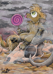 just chillin  by chocolatechilla  Artist:  Chocolatechilla   "Just Chillin' "  Adorable take of Shade's wereform :)