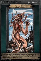 003 'Lycanthropy' : ATC, character, daemonslayers, demon, slayers, tria, markers, trading card, card, soul, werewolf, wereform, transformed, transformation