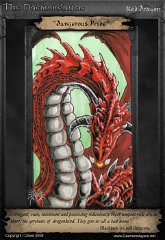011 'Dangerous Pride' : ATC, character, daemonslayers, demon, slayers, tria, markers, trading card, card, red, dragon