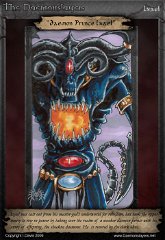 013 'Daemon Prince Izael' : ATC, character, daemonslayers, demon, slayers, tria, markers, trading card, card, izael, daemon, prince, blue, sheekra, cyclops