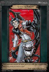 022 'In for the Kill' : ATC, character, daemonslayers, demon, slayers, tria, markers, trading card, card, blackjack, cursed, black, dragon, dracosvulf