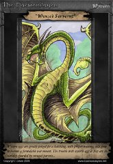 026 'Winged Serpent' : ATC, character, daemonslayers, demon, slayers, tria, markers, trading card, card, wyvern, serpent, dragon