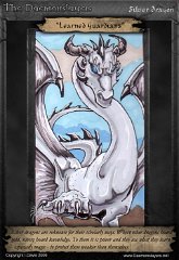 027 'Learned Guardians' : ATC, character, daemonslayers, demon, slayers, tria, markers, trading card, card, silver, dragon