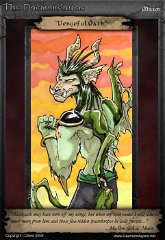 028 'Vengeful Oath' : ATC, character, daemonslayers, demon, slayers, tria, markers, trading card, card, maim, dracosvulf, male, anthro, furry, torn wings