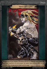030 'Release' : ATC, character, daemonslayers, demon, slayers, tria, markers, trading card, card, shade, warrior, fighter, ready, man, human