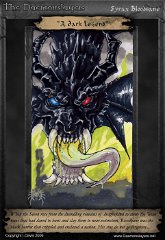 031 'A Dark Legend' : ATC, character, daemonslayers, demon, slayers, tria, markers, trading card, card, bloodbane, syrax, black, dragon, blackjack
