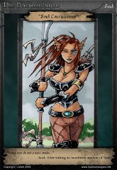 033 'Soul Courageous' : ATC, character, daemonslayers, demon, slayers, tria, markers, trading card, card, soul, human, woman, warrior, fighter