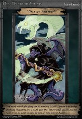036 'Master Poisoner' : ATC, character, daemonslayers, demon, slayers, tria, markers, trading card, card, assassin, hawkwind, poison, dakron, humanoid, dragon, warrior, cloak, magic