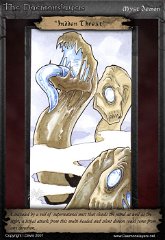 037 'Hidden Threat' : ATC, character, daemonslayers, demon, slayers, tria, markers, trading card, card, demon, mist, worm