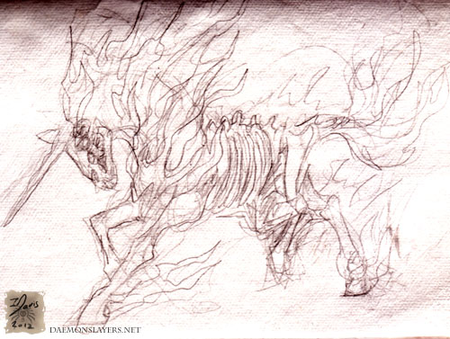 Dire unicorn sketch