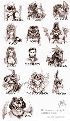 Character Portraits  Various characters   The versions of these I used for graphics are teeny tiny, but I kinda liked these particular ones (there's more!) so decided to upload them at a larger size for you all to see :) I've still got a load more characters need drawing, but I'm more than halfway through now.